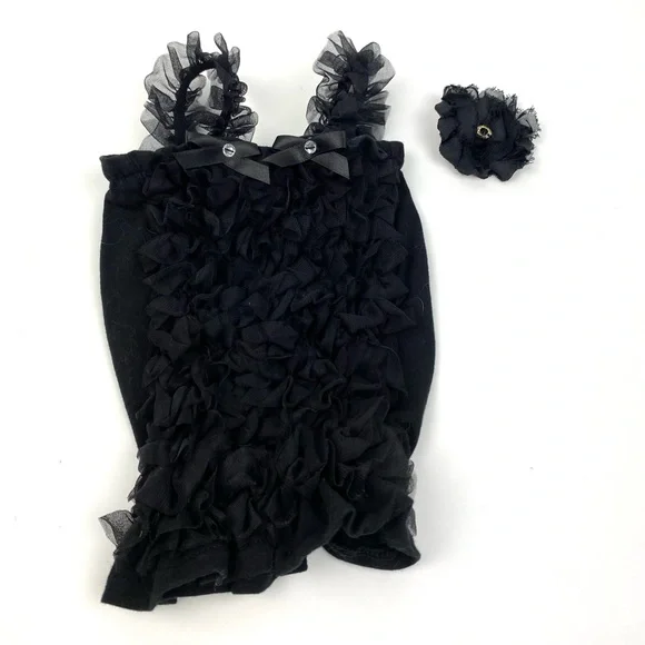 Baby black ruffle pullover dress for photo shoot dress up glamour shots picture - Picture 9 of 11